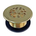 Westbrass 1-1/2” Bath Drain W/ Grid and Screw in Polished Brass D3311-C-01